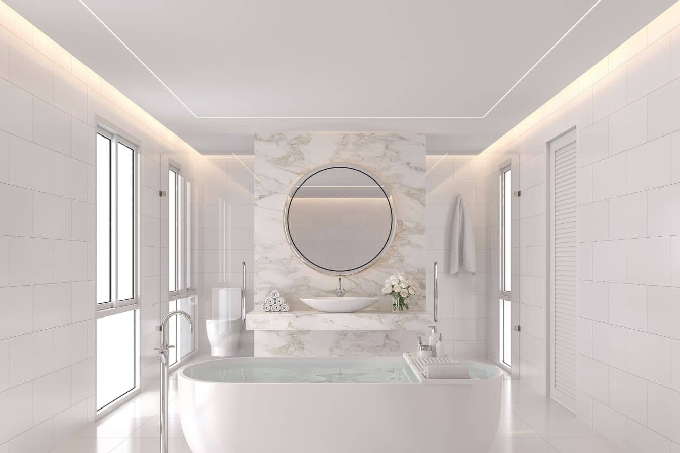 salle de bain marbre blanc 1
